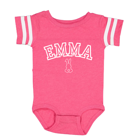 Personalized Easter Bunny Sports Pink Tee