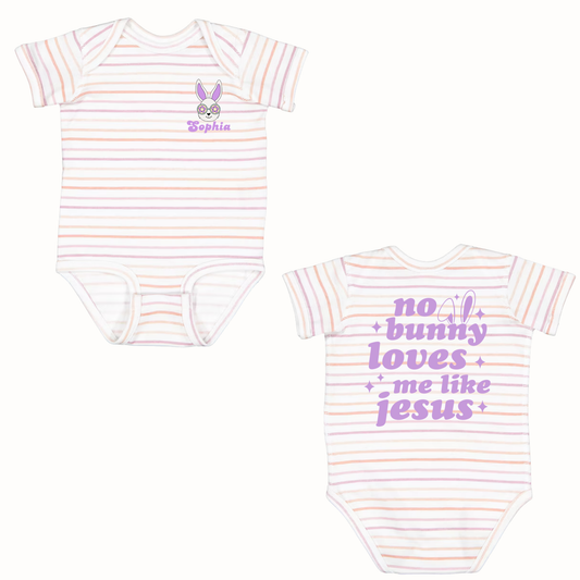 No Bunny Loves Me Like Jesus Kids Easter T-Shirt – Personalized Christian Tee