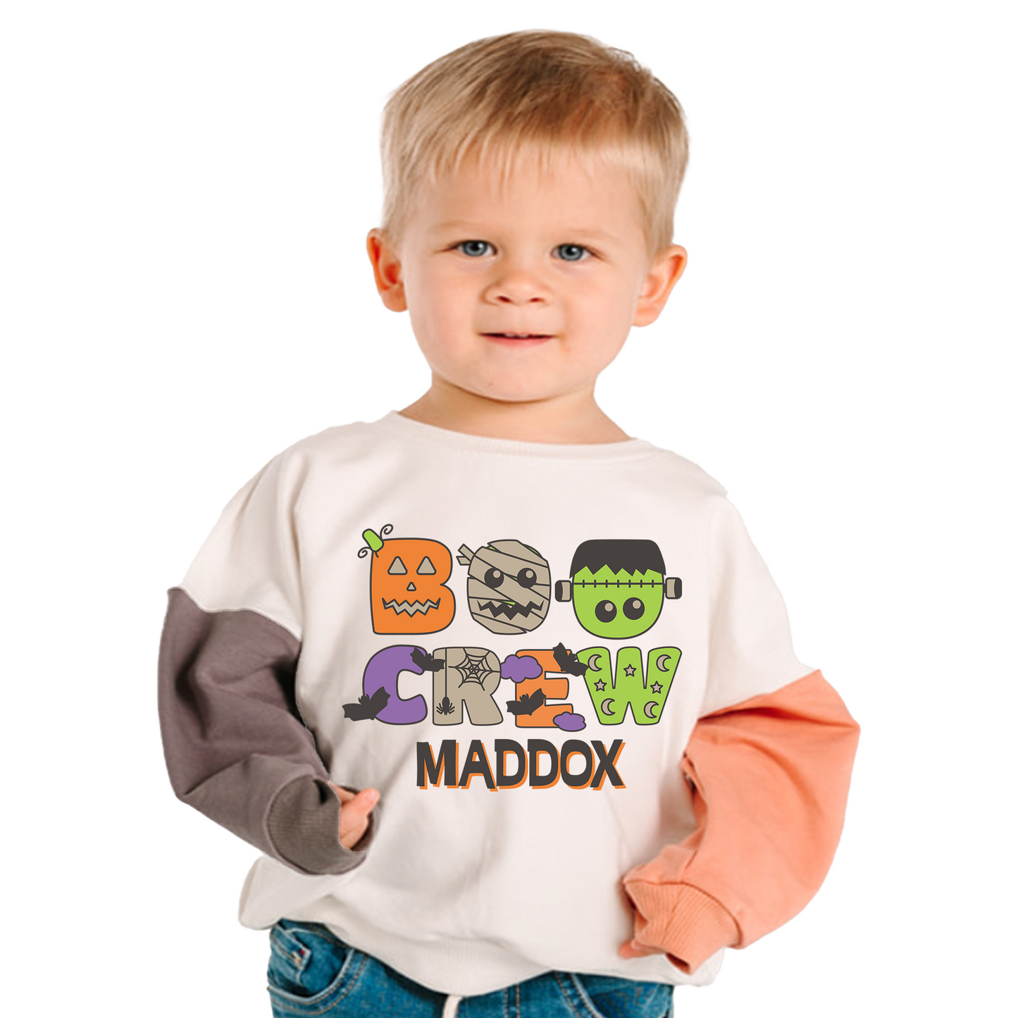 Spooky Boo Crew Name Sweatshirt