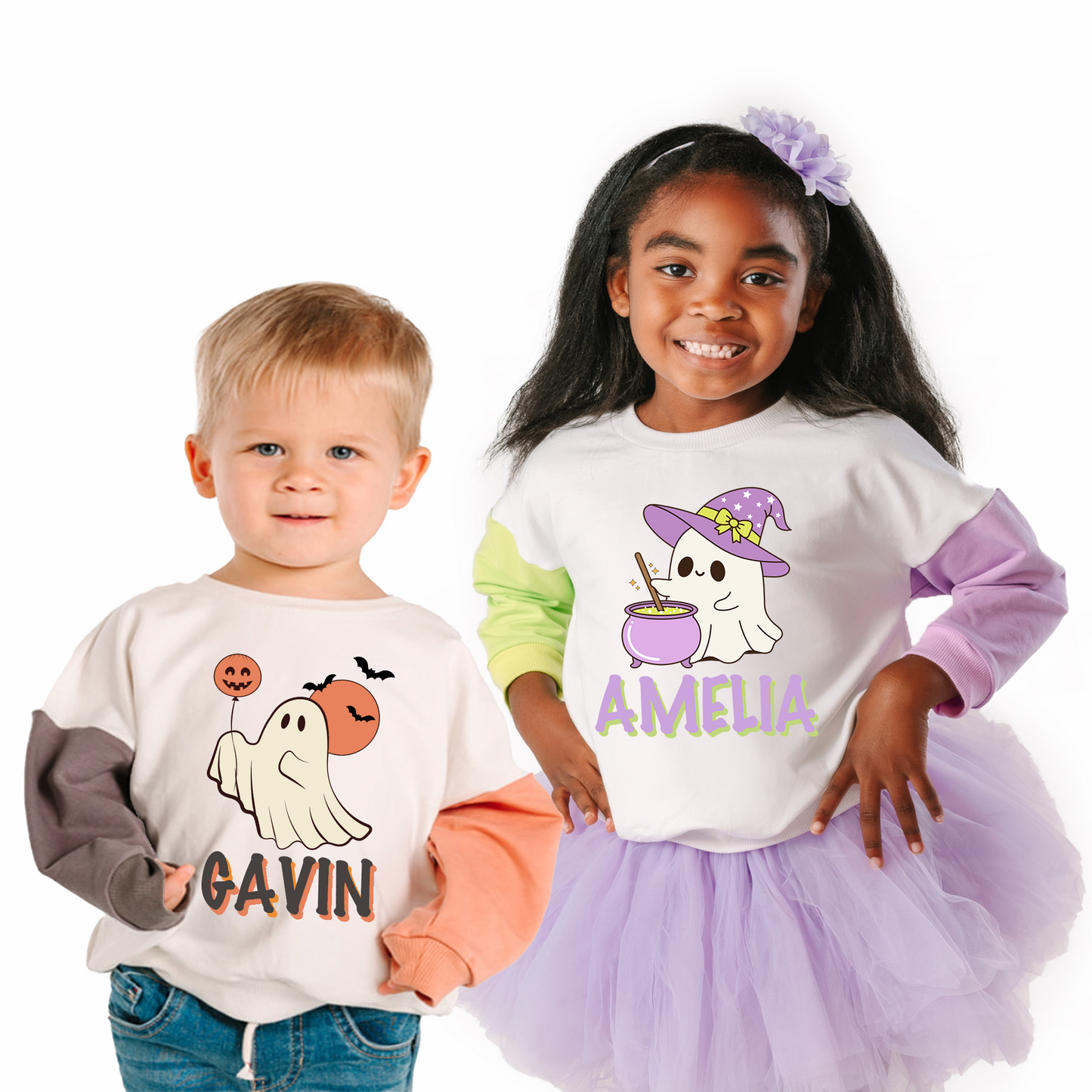 Personalized Witchy Ghost Sweatshirt