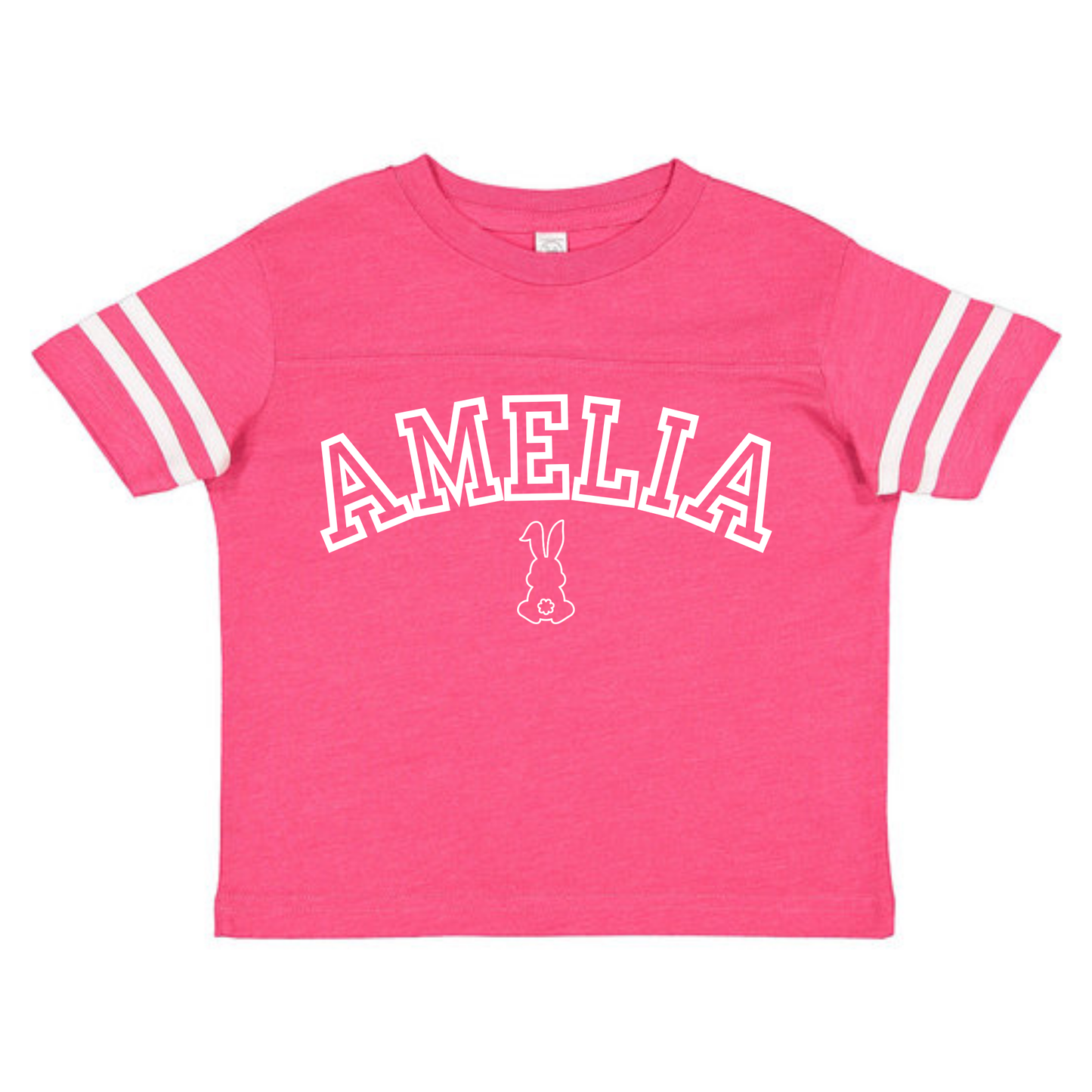 Personalized Easter Bunny Sports Pink Tee