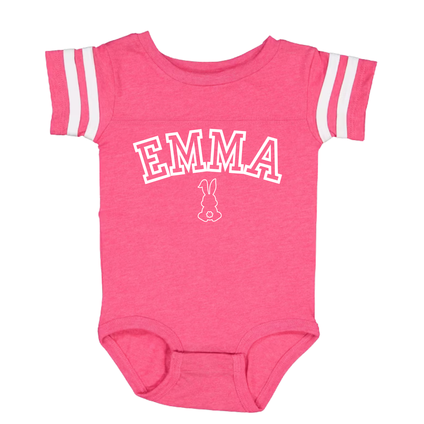 Personalized Easter Bunny Sports Pink Tee