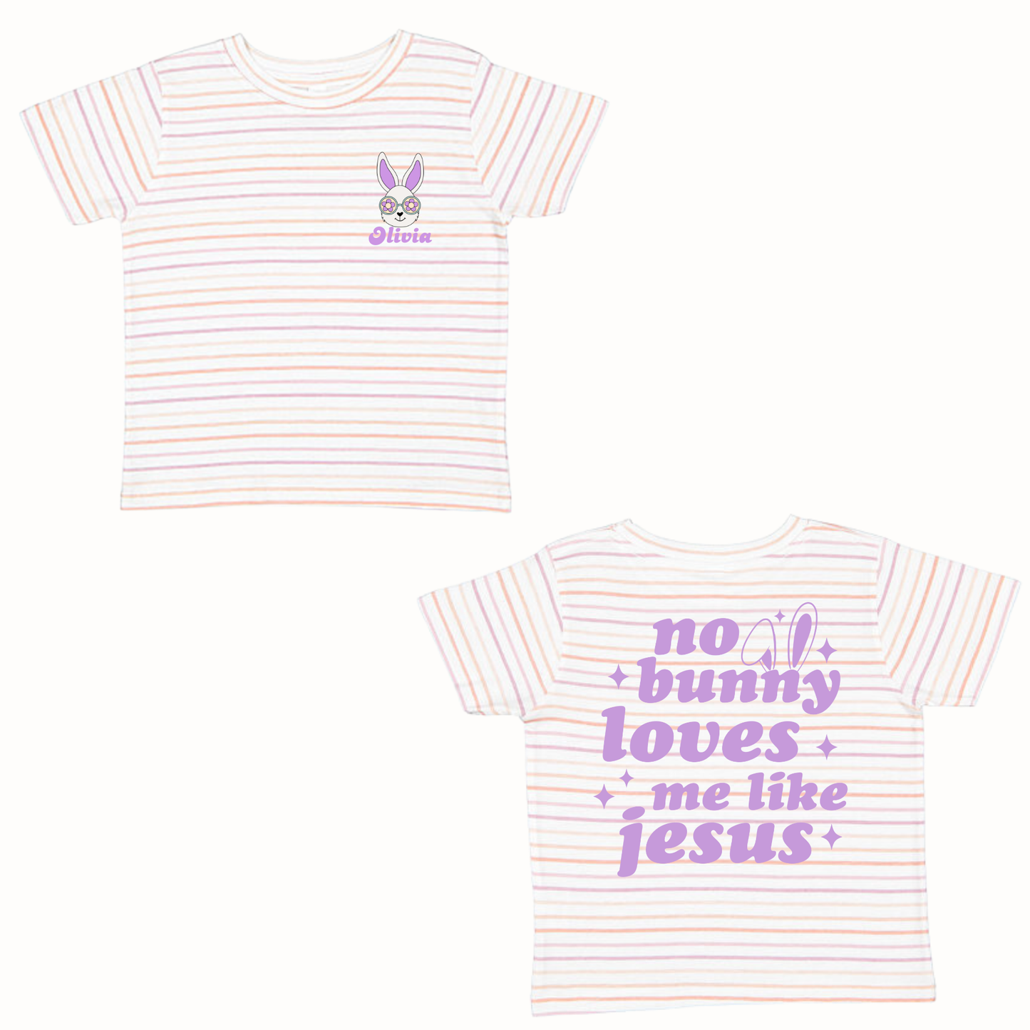 No Bunny Loves Me Like Jesus Kids Easter T-Shirt – Personalized Christian Tee