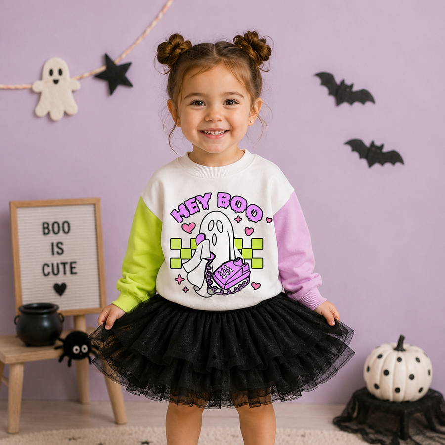 Hey Boo Ghost Calling Sweatshirt