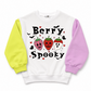 Berry Spooky Halloween Color Block Sweatshirt