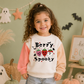 Berry Spooky Halloween Color Block Sweatshirt