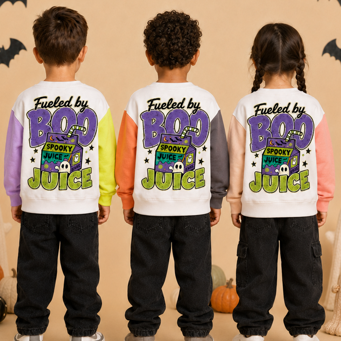 Boo Juice Halloween Color Block Sweatshirt