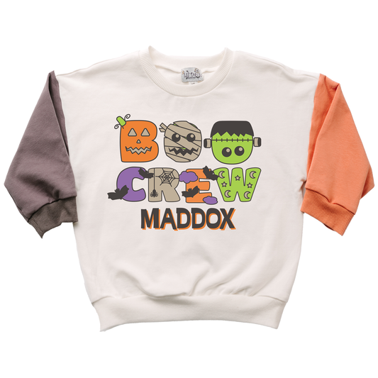 Spooky Boo Crew Name Sweatshirt