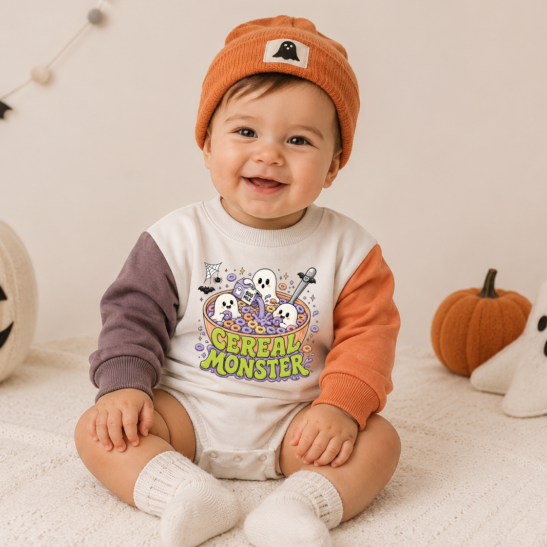 Cereal Monster Color Block Sweatshirt