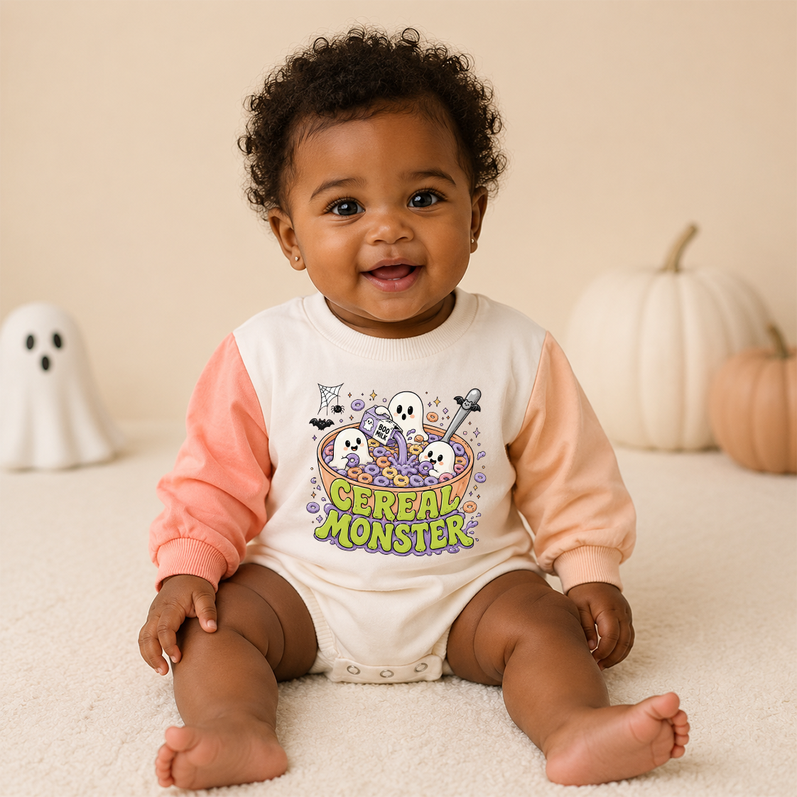 Cereal Monster Color Block Sweatshirt