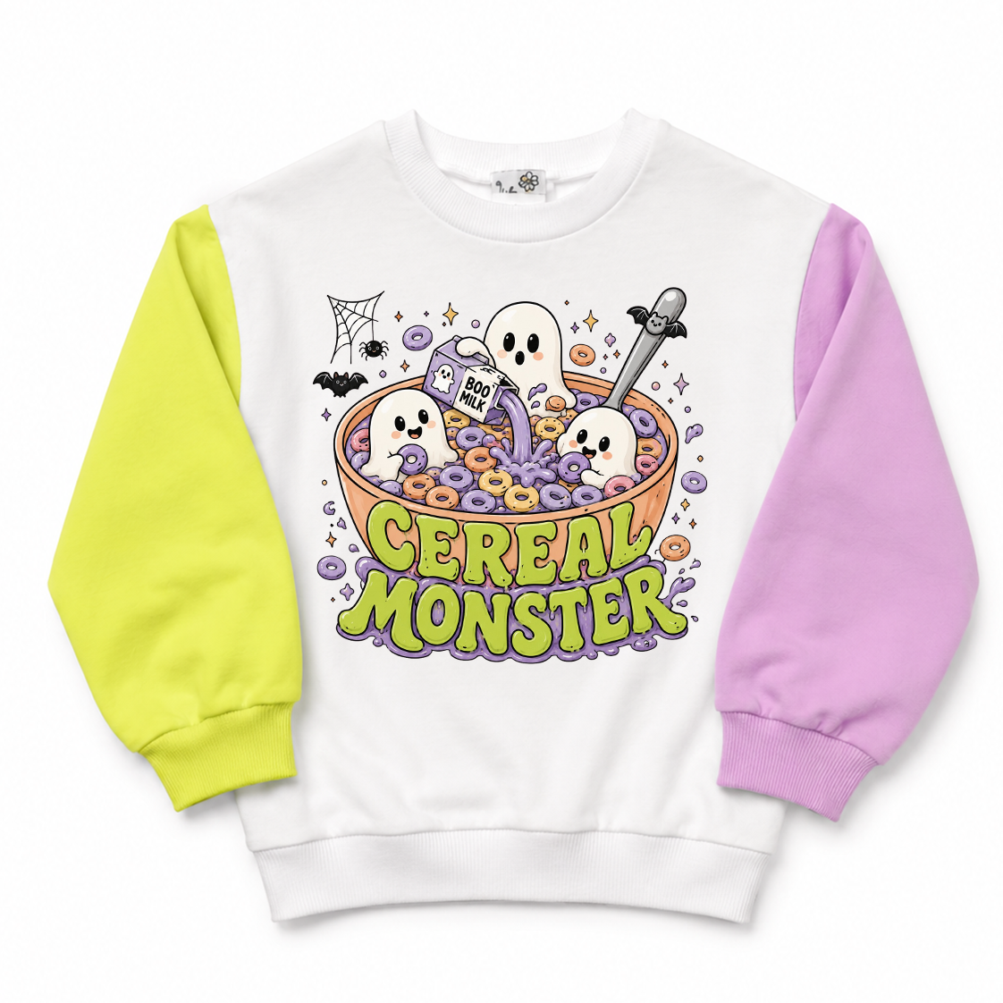 Cereal Monster Color Block Sweatshirt