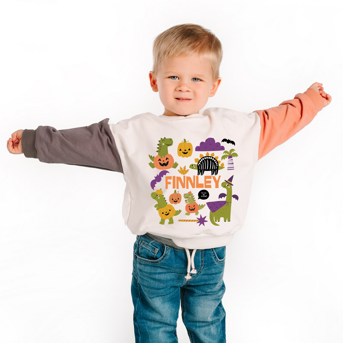 Personalized Halloween Dinosaurs Sweatshirt