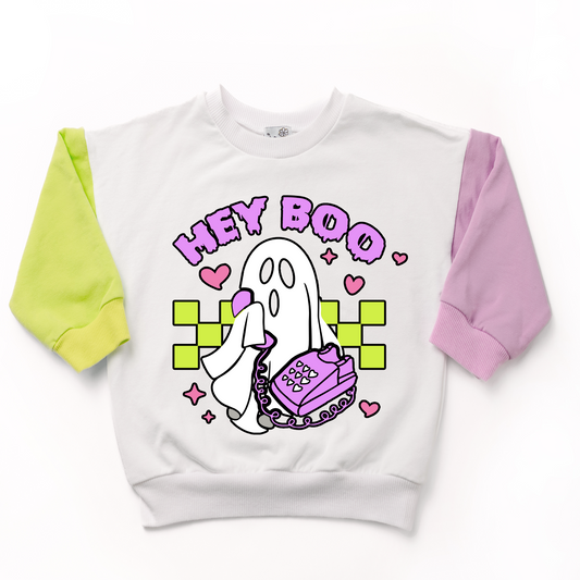 Hey Boo Ghost Calling Sweatshirt