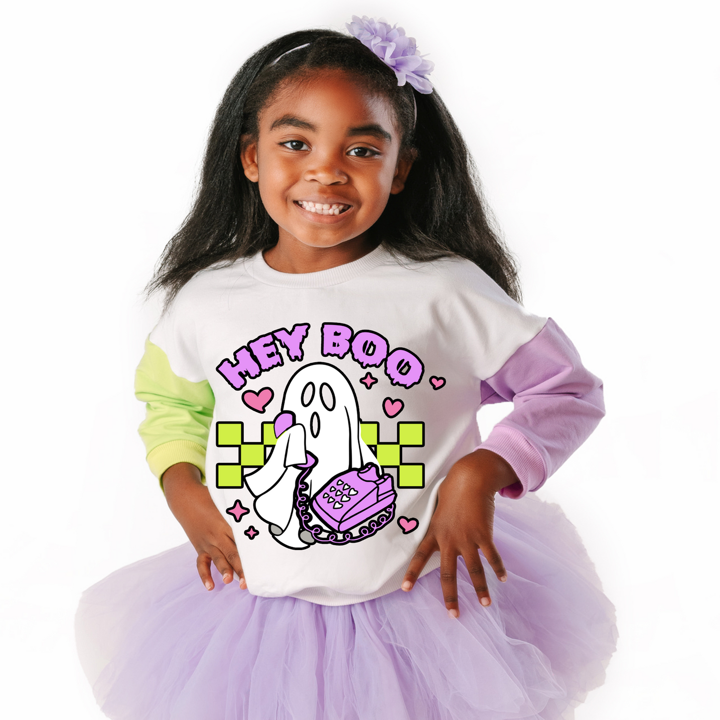 Hey Boo Ghost Calling Sweatshirt