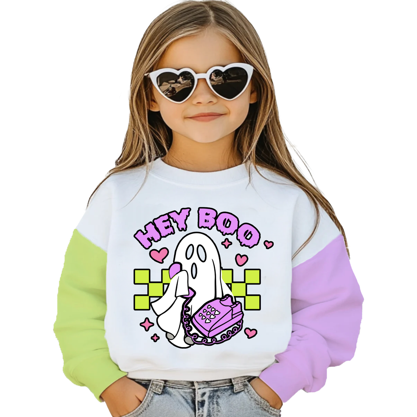 Hey Boo Ghost Calling Sweatshirt