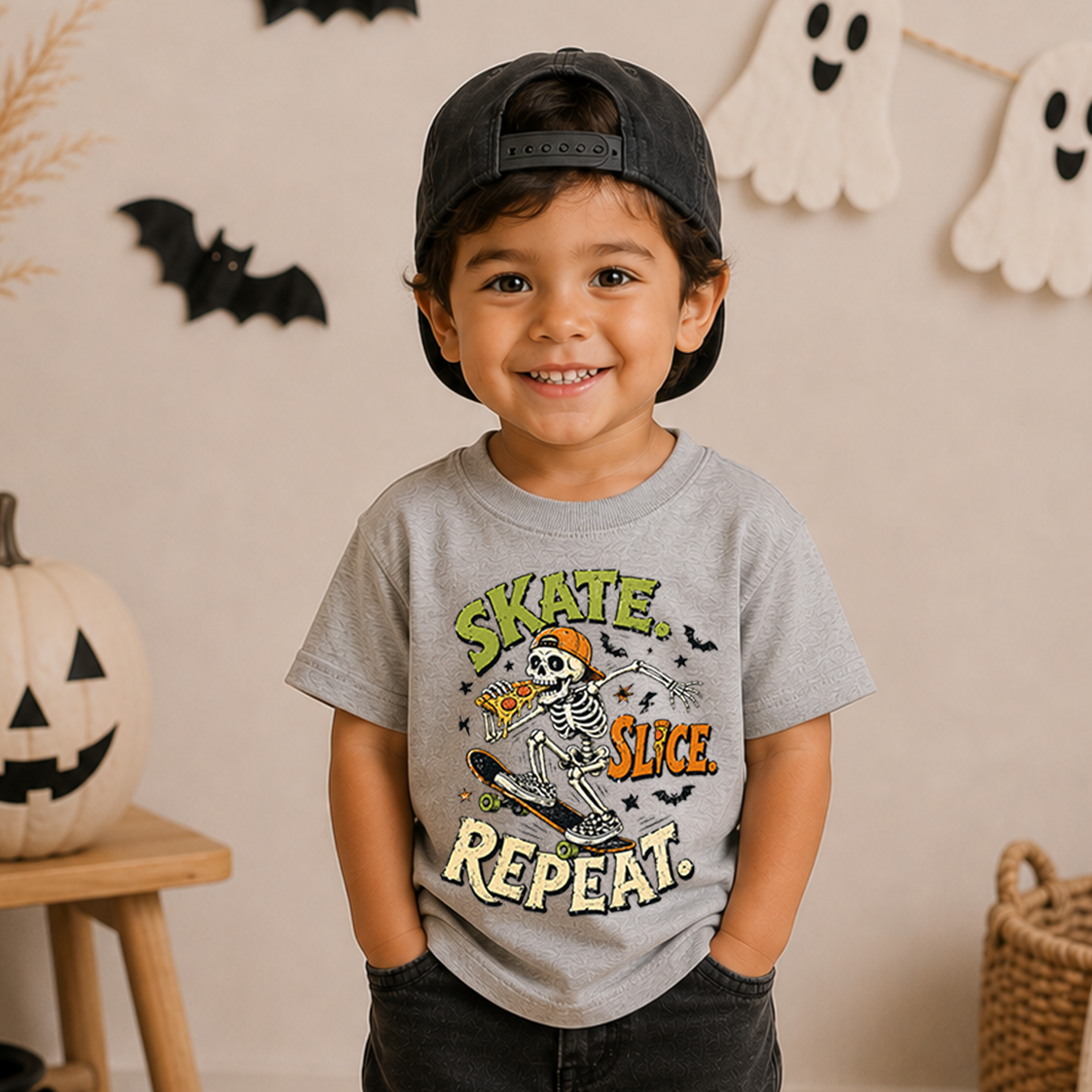 Skate Slice Repeat Halloween Tee