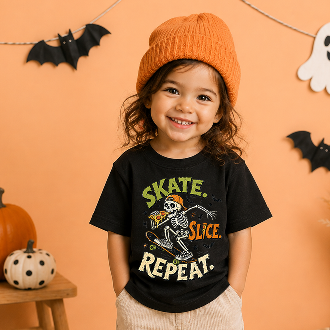 Skate Slice Repeat Halloween Tee