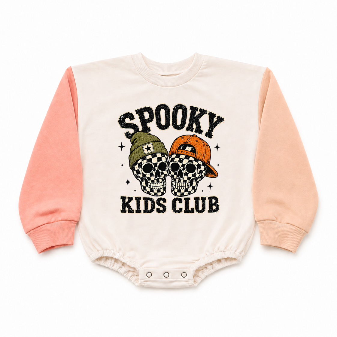 Spooky Kids Club Halloween Color Block Sweatshirt